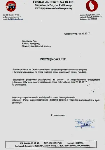 List referencyjny dla GIGASOUND